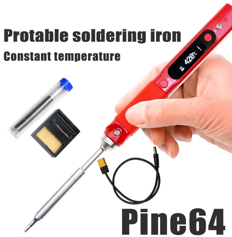 Pine64 pinecil محطة لحام كهربائية صغيرة محمولة 65 واط مع TS سبيكة لحام تلميح أداة لحام دون امدادات الطاقة