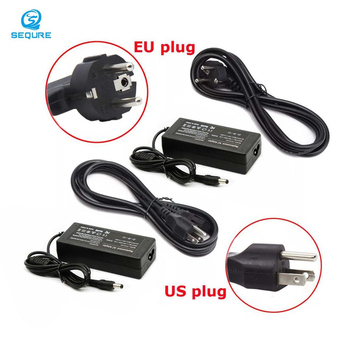 SEQURE 19V 3.42A 65W Power Adapter EU/USA/UK/AU Plug Optional Universal Electric Soldering Iron Power