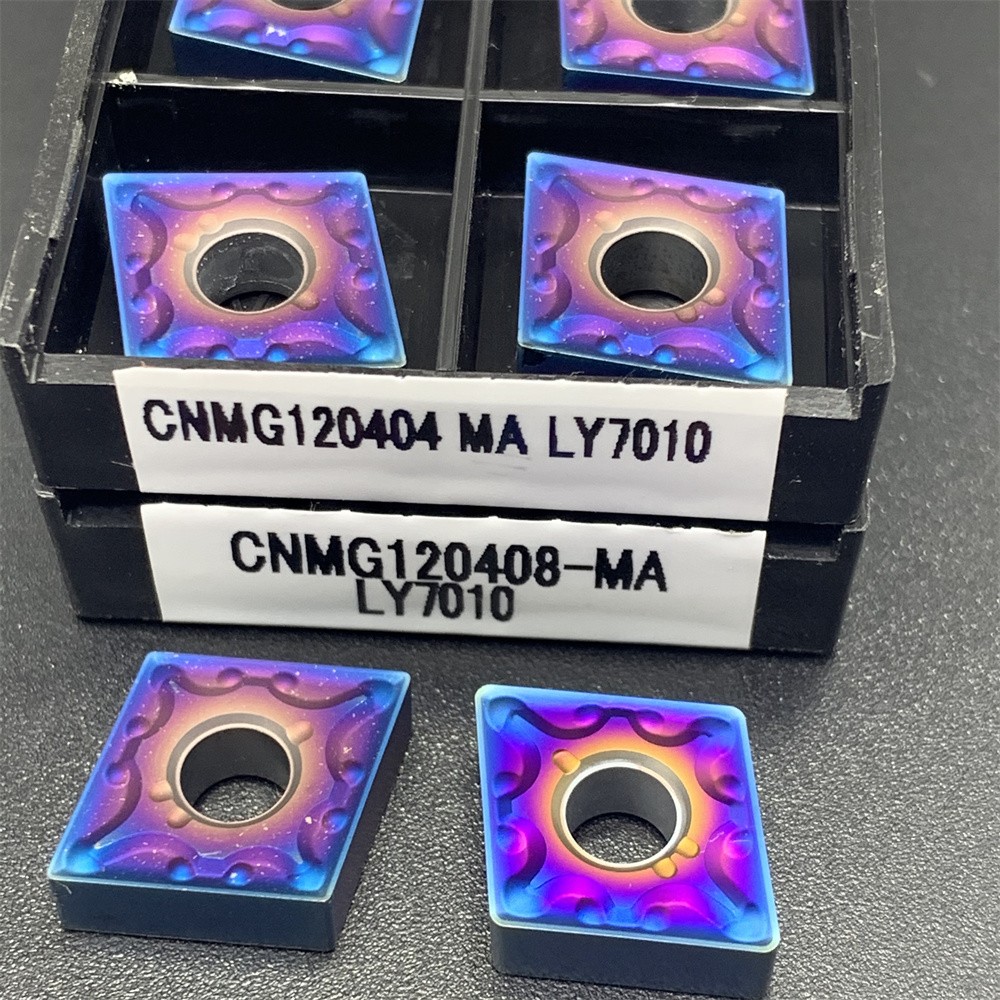 High Quality CNMG120404-MA LY7010 CNMG120408-MA LY7010 Carbide Turning Tool Blue Flame Series CNC Milling Blades CNMG120404 08