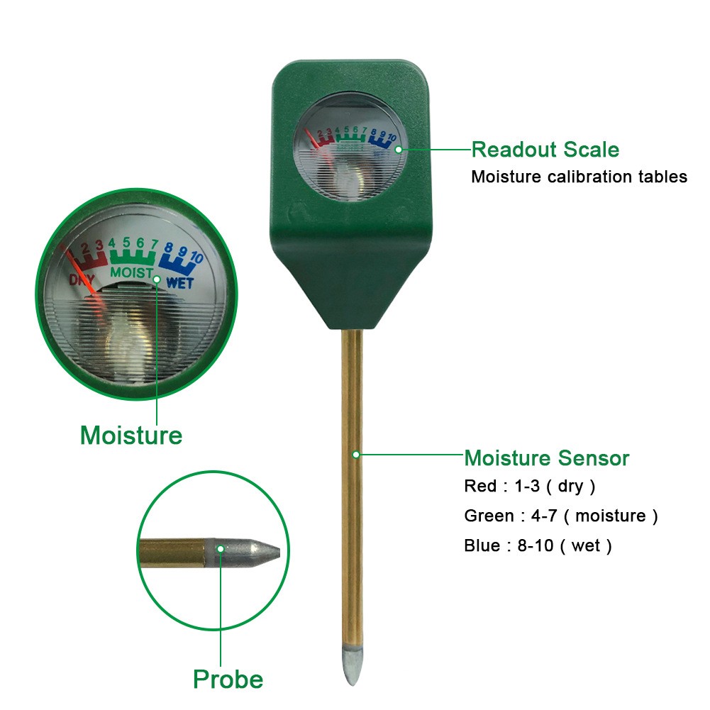 Soil moisture test instrument moisture meter detector garden plant flower test instrument mini garden flower plant moisture analyzer