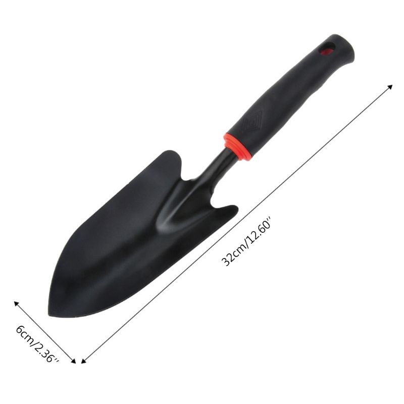 Portable Black Garden Weeder Shovel Multipurpose Tough Carbon Steel Plastic Handle Digging Shovel Bonsai Home Agriculture R7UB