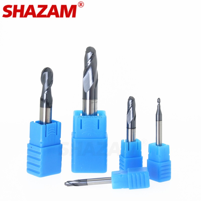 Milling Cutter Hrc50 Ball Nose Alloy Tungsten Steel Tools CNC Maching Shazam Wholesale Top Machine Cutters for Iron Woodworking