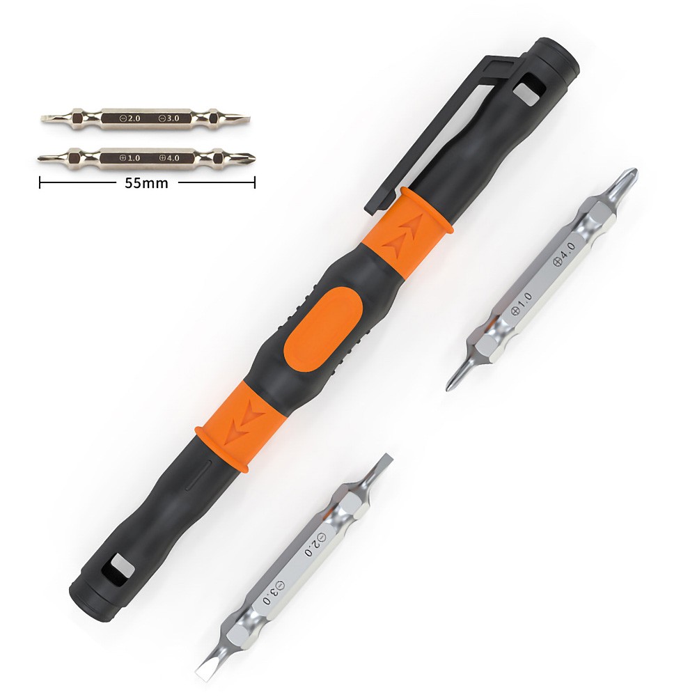 3-in-1 magnetic screwdriver, two-headed slotted screwdriver, phillips bit, portable mini multi-function screwdriver, hand held