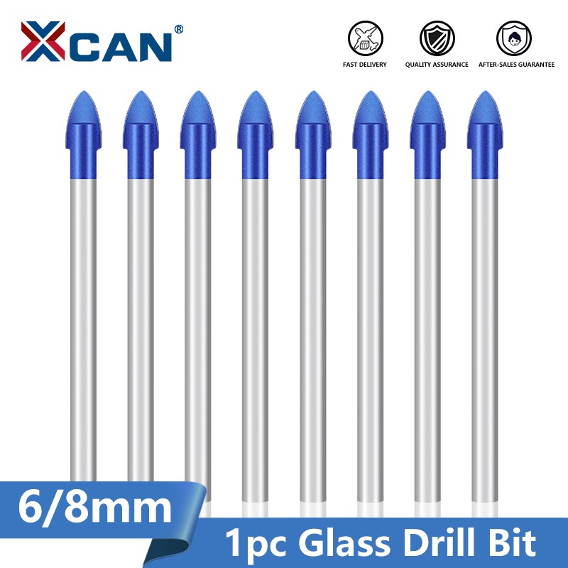 XCAN Glass Drill Bits 6/8mm Triangular Metal Drill Bit Multifunction Carbide Power Diamond Tile Bits Wall Ceramic Hole Opener