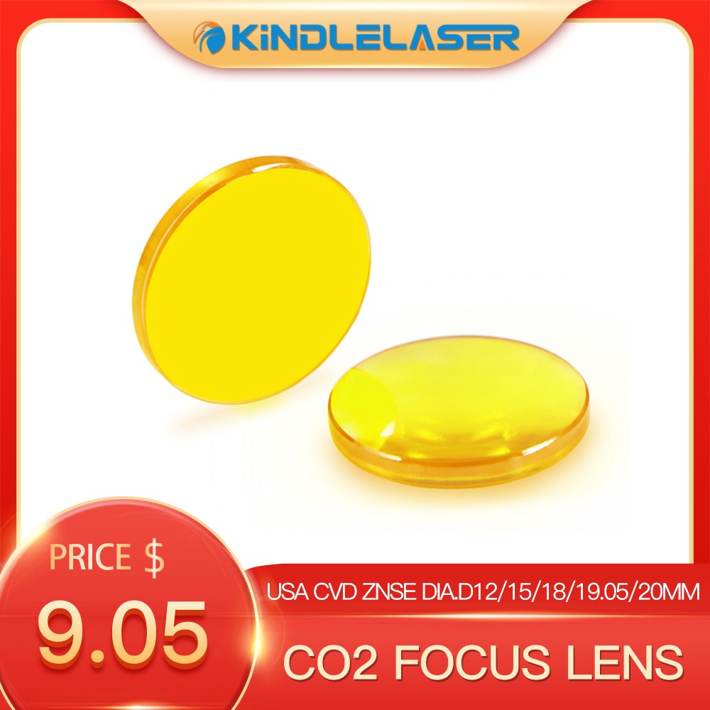 Kindle laser focus lens USA CVD ZnSe Dia.12/15/18/19.05/20 FL38.1/50.8/63.5/76.2/101.6mm for CO2 laser engraving cutting machine