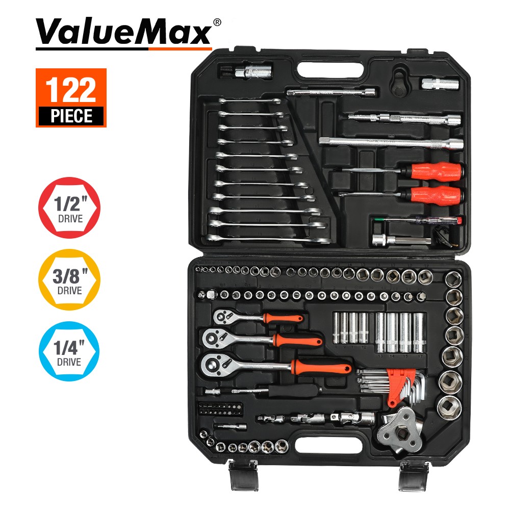 Valomax 27-122pcs Hand Tool Sets Car Repair Tool Set Mechanical Toolbox For Home Socket Wrench Set Ratchet Screwdriver Kit