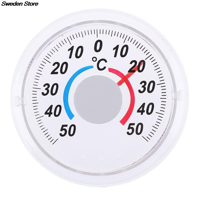 1pc Round Plastic Door and Window Thermometer Outdoor Window Door Thermometer Pointer Type Cold and Heat Watch Hot Sale