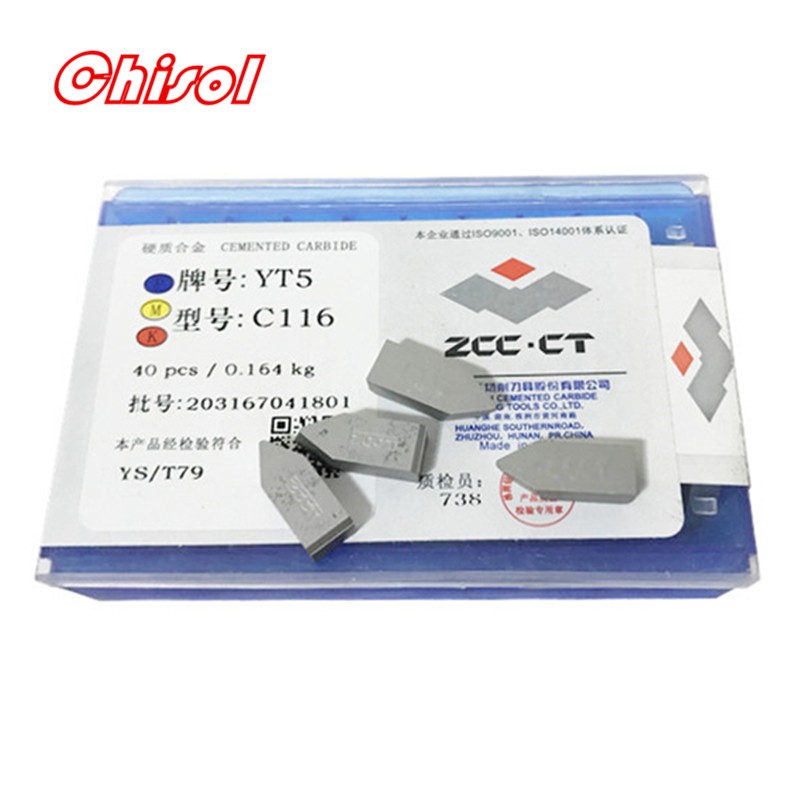 Free Shipping 40pcs/box C116 YT5 YW2 YW1 YT15 YT14 YG6 YG8 Brazed Carbide Inserts Welding Tips Blade Cutter Cutting Tools