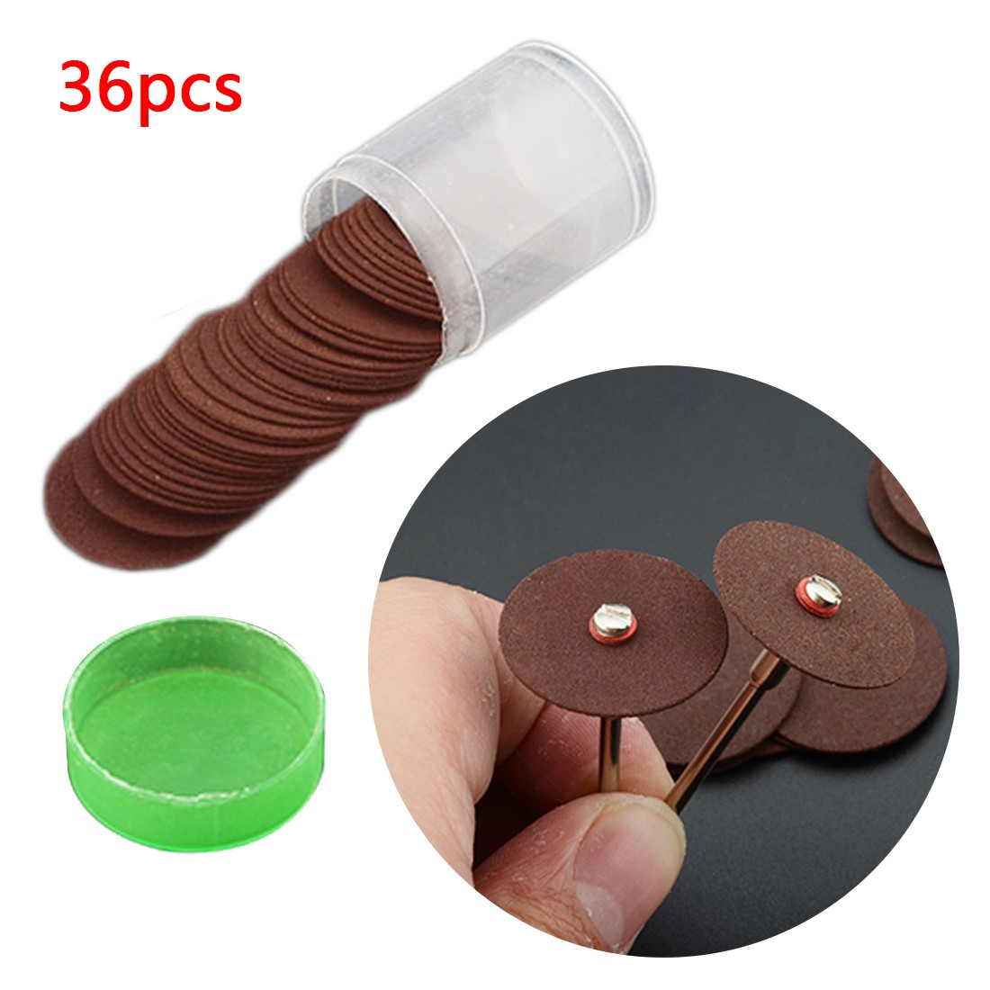 36pcs Dremel Accessories 24mm Abrasive Disc Cutting Discs Reinforced Cutting Grinding Wheels Rotary Blade Disc Tool