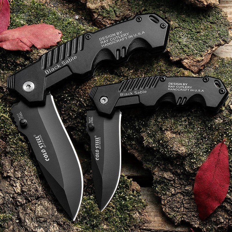 Folding Pocket Knife Tactical Survival Knife Sharp Steel Blade Outdoor Combat Hiking Hunting Knives Self Defense Camping Tools