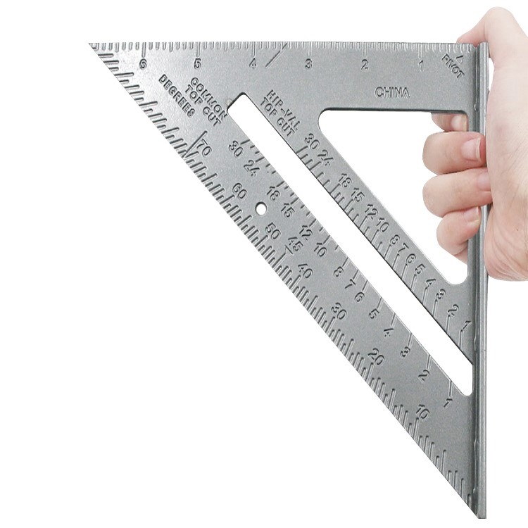 7 Inch Triangular Ruler 90 Degree Square Ruler Carpenter Measuring Tool Angle Protractor