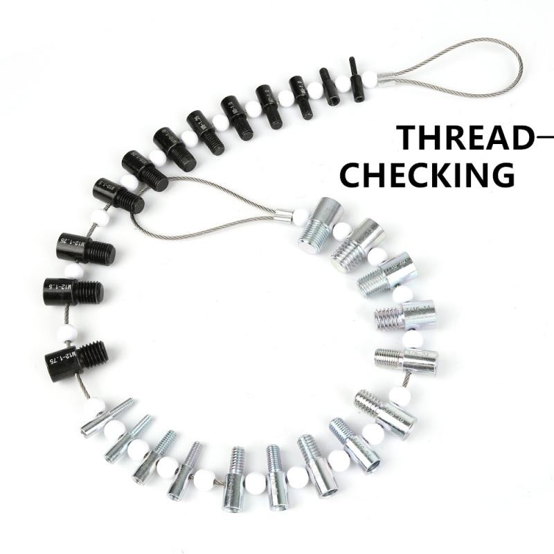 Thread Test Bolt Nut Screw Thread Check Inspection Checker 6-32 1/2-20 M12-1.75 M4-0.7 Inch Metric Gauge Tools