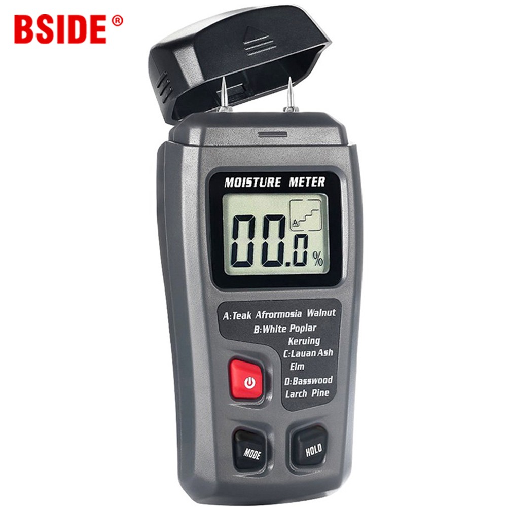 BSIDE Digital Wood Moisture Meter EMT01 Professional 0~99.9% Timber Moisture Portable LCD Display Timber Moisture Detector