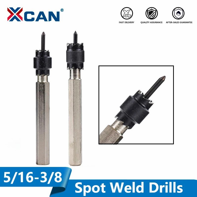 XCAN - Stainless Steel Double Sided Metal Drill Bits, 3/8", 5/16"