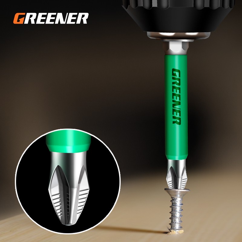 Greener Anti Slip Magnetic Impulse Head Cross High Hardness Hand Drill Bit Screw Electric Screwdriver Set 25 50 65 70 90 150mm PH2