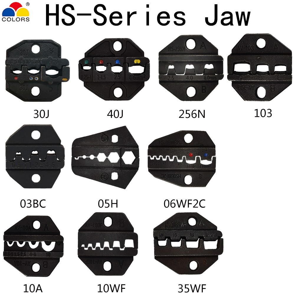 العقص كماشة الفك HS-30J / 03BC / 40J / 10A / 10WF / 35WF / 103 / 256N / 06WF2C / 05H لمحطات العقص