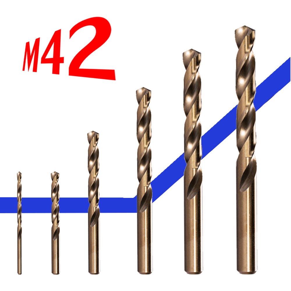 1pc Assorted Assortment Complete Models HSS M42 Twist Drill Bit 1-14mm Used for Drilling on Hardened Steel, Cast Iron, Stainless Steel