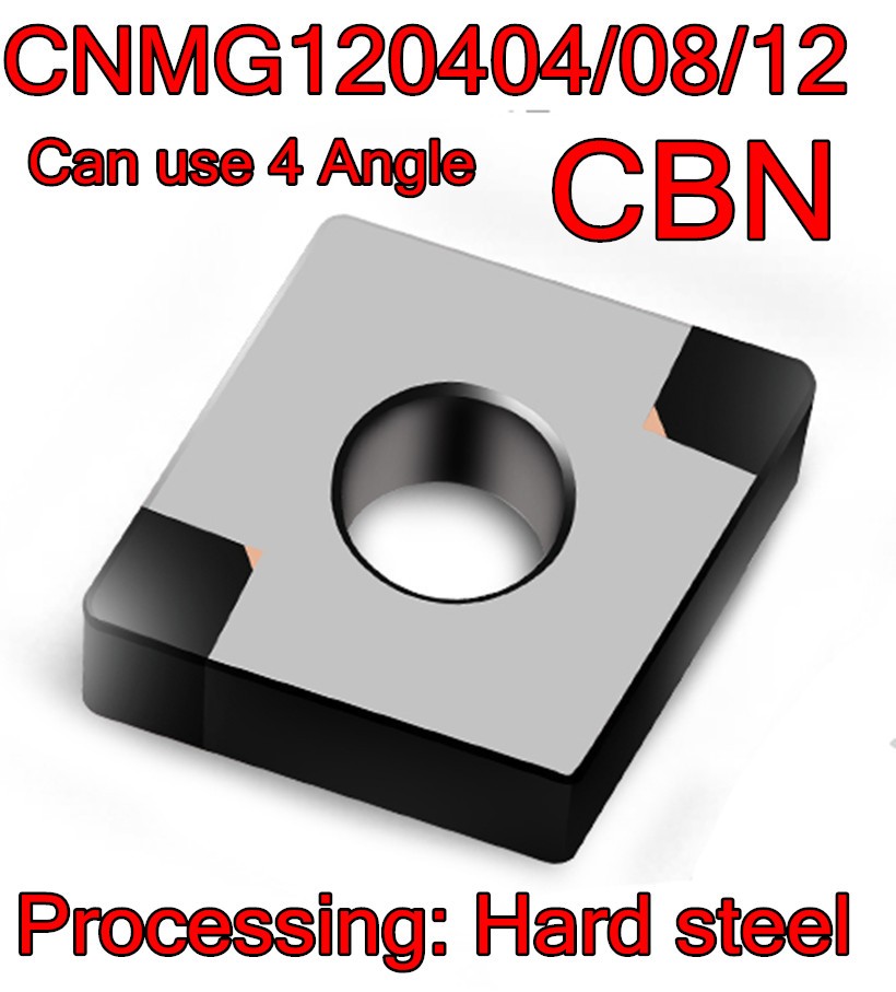CNGA=CNMG120404/08/12 Can Use 4 Angle HRC55-65 Boron Nitride CBN CNC Carbide Blade Processing: Stainless Steel Free Shipping