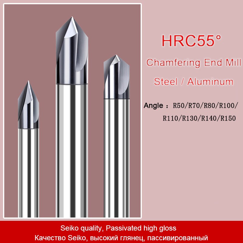 Carbide Chamfering Milling Cutter 50 70 80 100 110 130 140 150 Degree End Milling Aluminum Cutter CNC Machine Drilling Tools