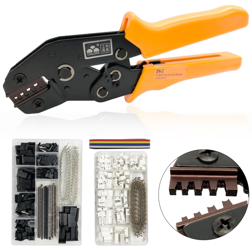 Dupont Terminals Crimping Tools SN-2 Pliers Set XH2.54 SM Plug Spring Clip for JST ZH1.5 2.0PH 2.5XH EH SM Boxed Connection Kit