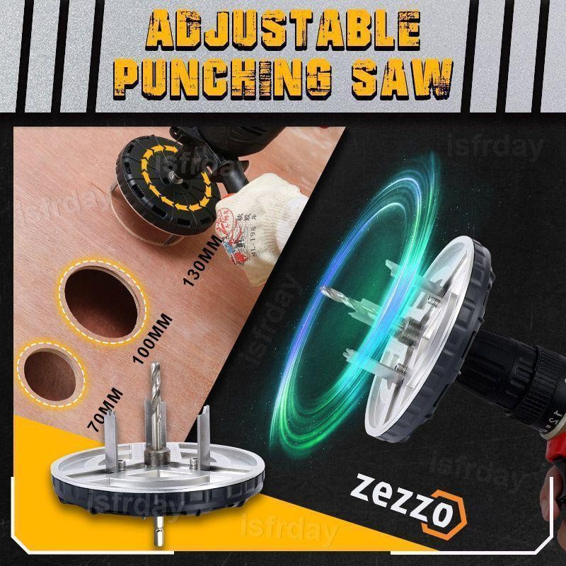 Zezzo® Adjustable Hole Saw E901 Adjustable Cutting Diameter 45-130mm Hole Opener Easy and Fast Smooth Cutting Woodworking to