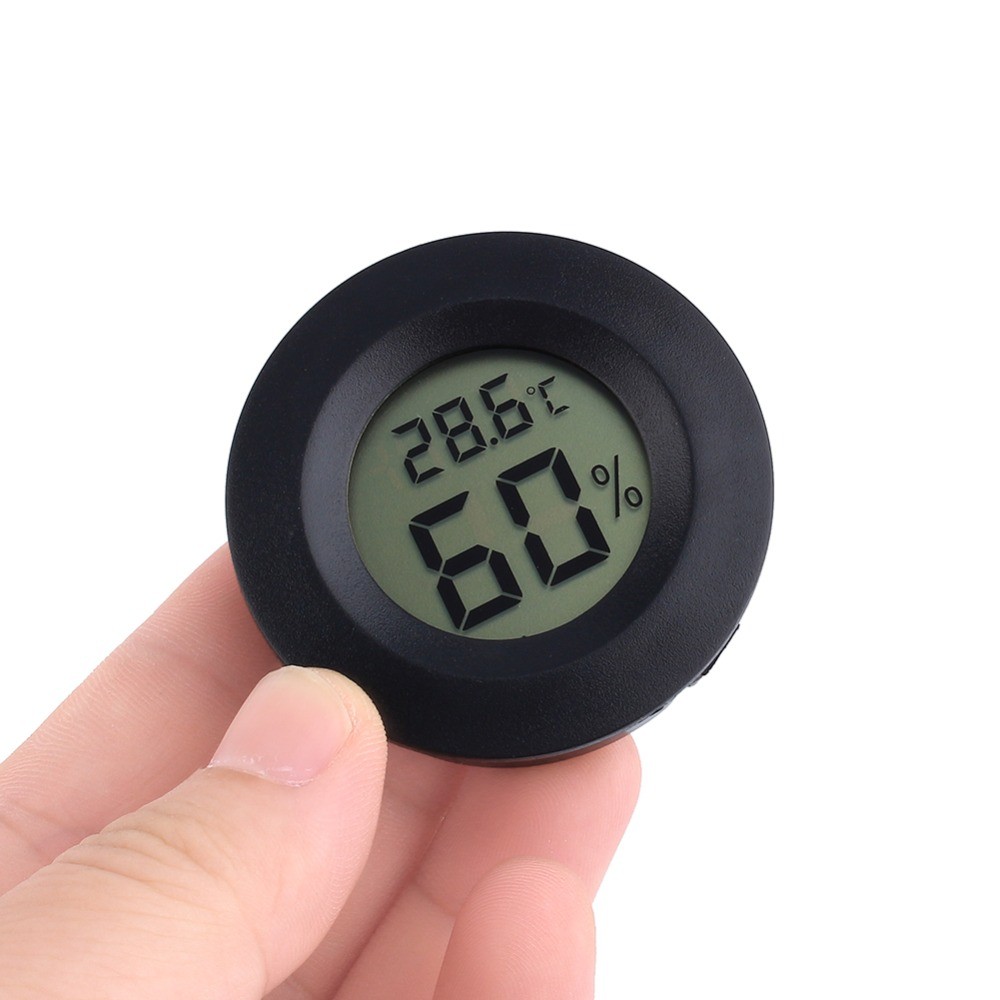 Digital Cigar Humidor Hygrometer New Round Face Thermometer
