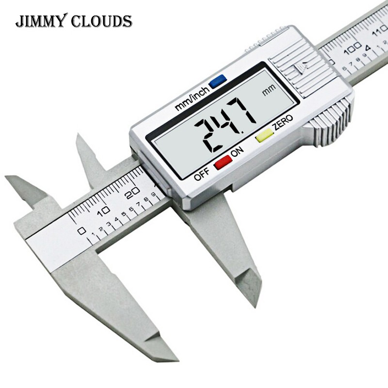 6 Inch Digital Vernier Caliper 0-150mm LCD Electronic Caliper Carbon Fiber Height Gauge Micrometer Measuring Tools