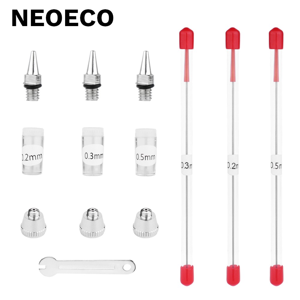 0.2mm, 0.3mm, 0.5mm Airbrush Nozzle Airbrush Needle Nozzle Cover Replacement Parts For Airbrush Spray Gun Sprayer Accessories