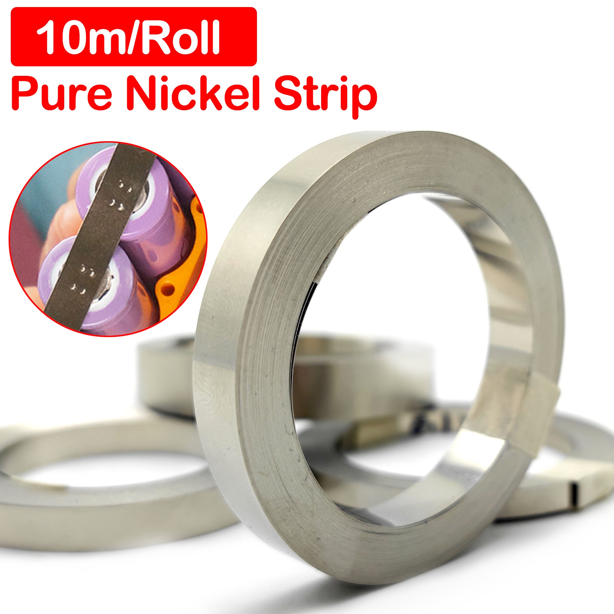 10m Pure Nickel Strips For Lithium Battery Pack Welding 99.6% Purity 32ft Nickel Markers For 18650 26650 Battery Pack Spot Welder