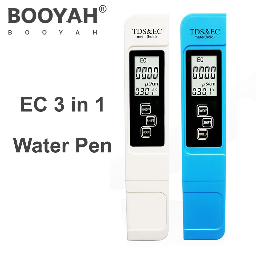 LCD digital display 3 in 1 pen type water quality tester TDS/EC/thermometer filter 0-9990 water purity purity monitor