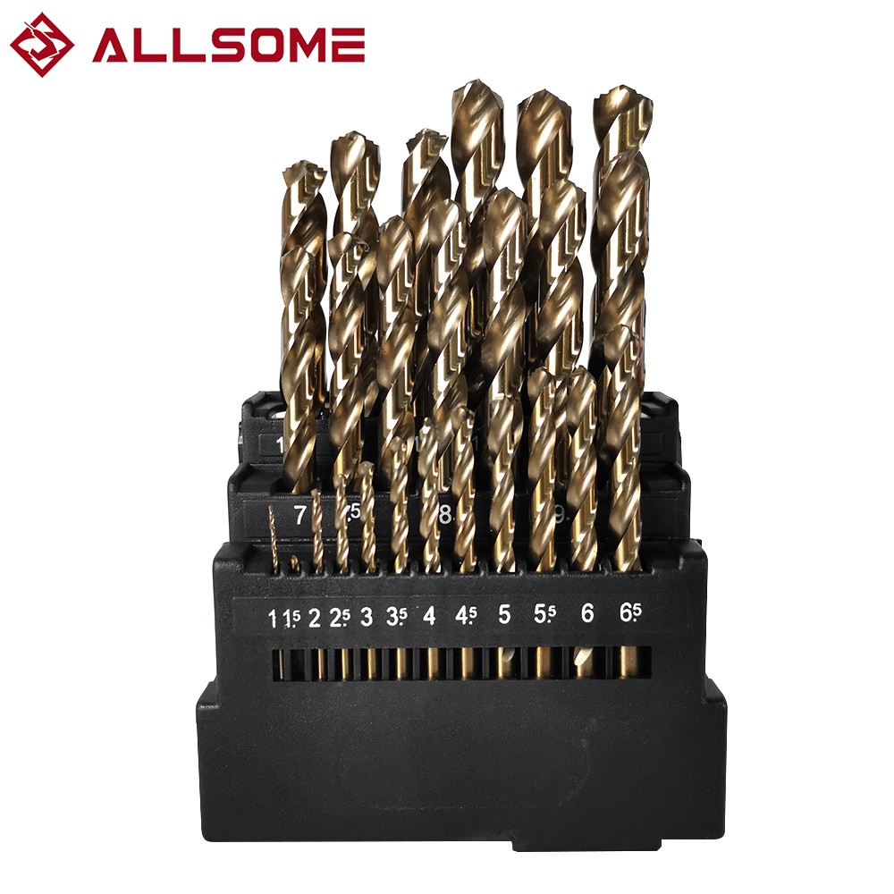 ALLSOME Hss M42 الكوبالت تويست عدة حفر 8% عالية الكوبالت ل الفولاذ المقاوم للصدأ الخشب المعادن الحفر 3 حافة أداة كيت