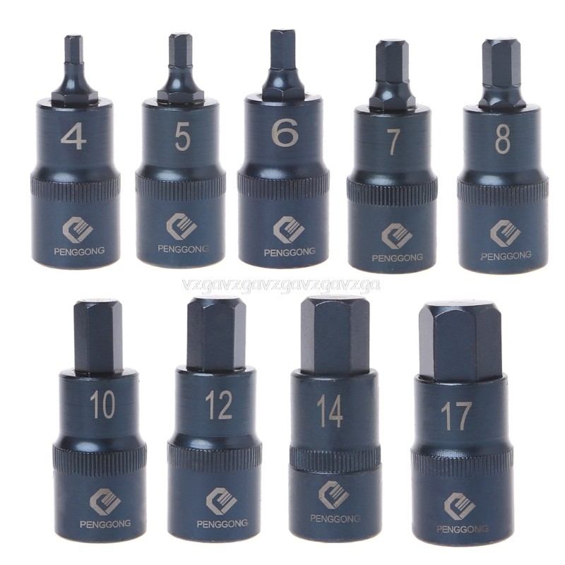 Hexagon Screwdriver Socket Multifunction Tools Drill Bit Hand Tool Socket H4 H5 H6 H7 H8 H10 H12 H14 H17 N11 19 Dropship