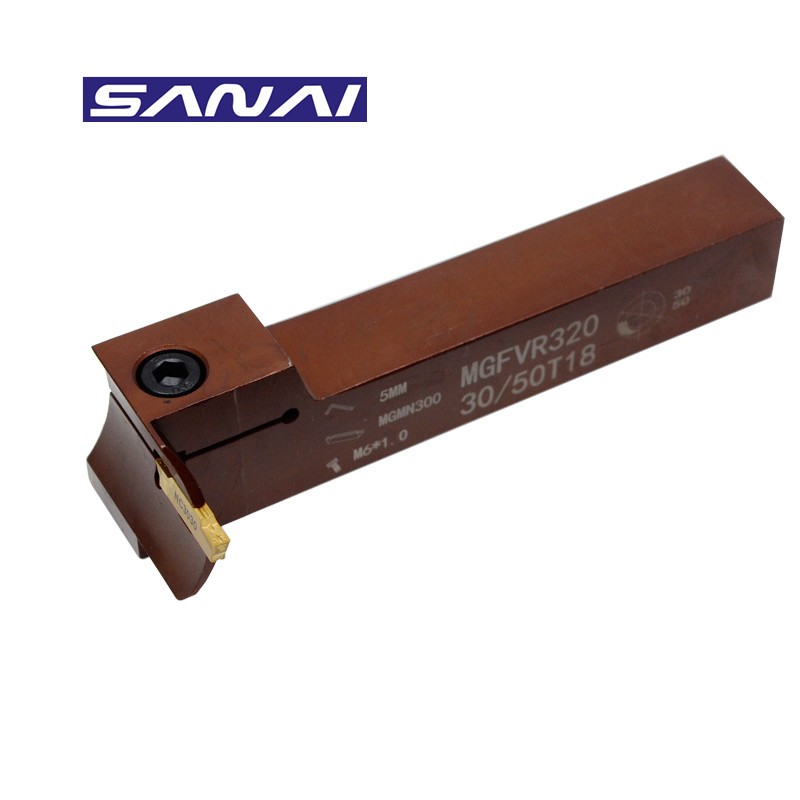 SANAI MGFVR420 MGFVR425 الأخدود القاطع 7-شكل فتحة الوجه قطع قضيب الربيع الصلب مزدوج رئيس تحول المخرطة باستخدام الحساب الآلي أداة MGFVR