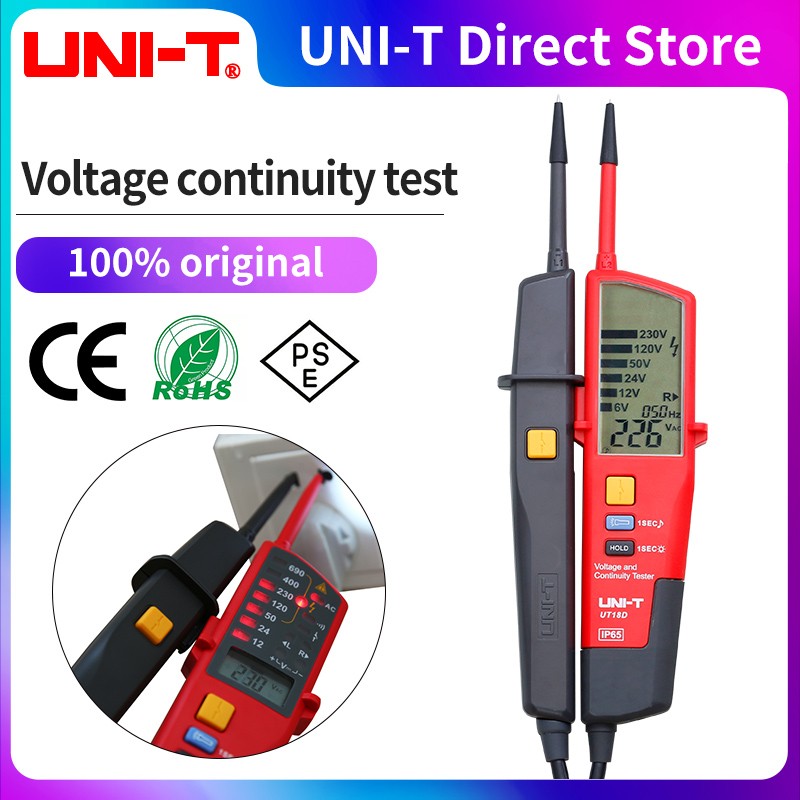 UNI-T UT18A التلقائي المدى الفولتميتر الفولتميتر الرقمي الجهد اقلام الفحص مع مؤشر LED UT18B UT18C UT18D