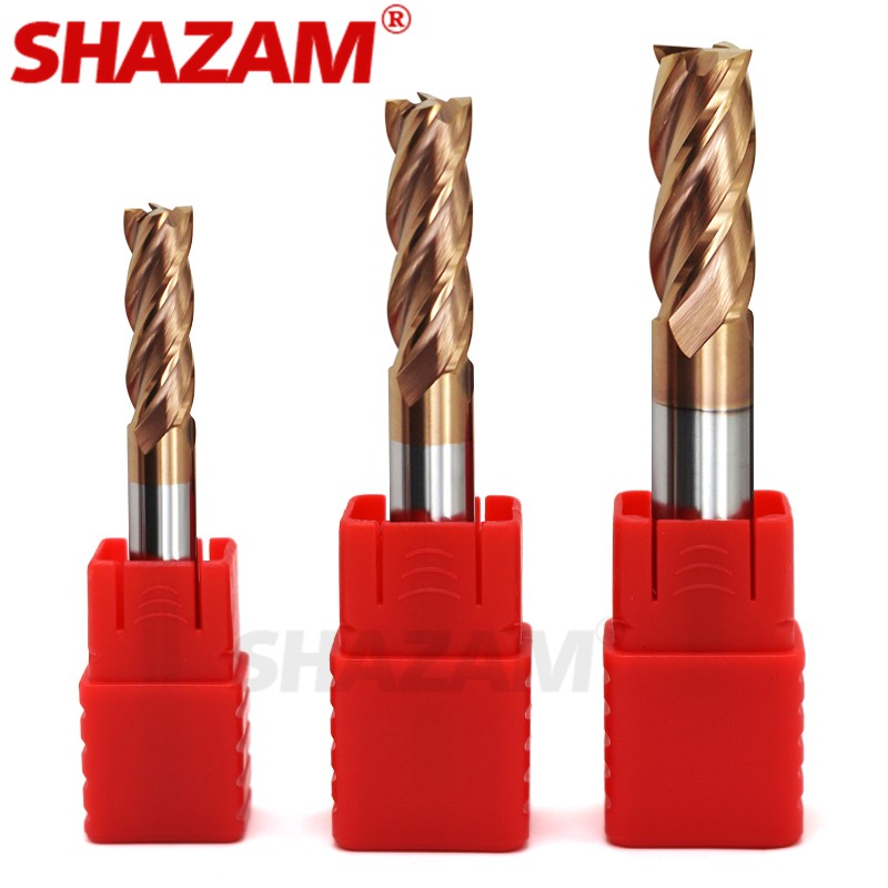 Milling Cutter Alloy Coating Tungsten Steel CNC Tool Maching Hrc55 Endmill SHAZAM Top Milling Cutter Tool Kit Milling Machine