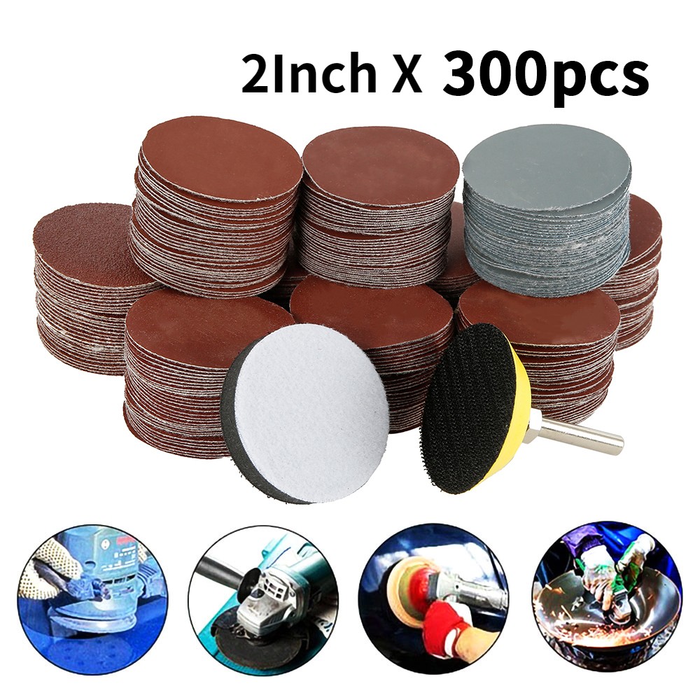 2 inch 50mm sandpaper assortment 60-3000 grit sanding disc set 2 inch ring sanding pad with 3mm shank for polisher cleaner tool