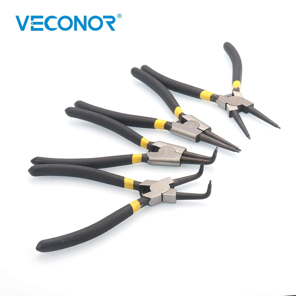 4pcs 7 inch sealing pliers inner outer curved straight tip multifunctional hand tools