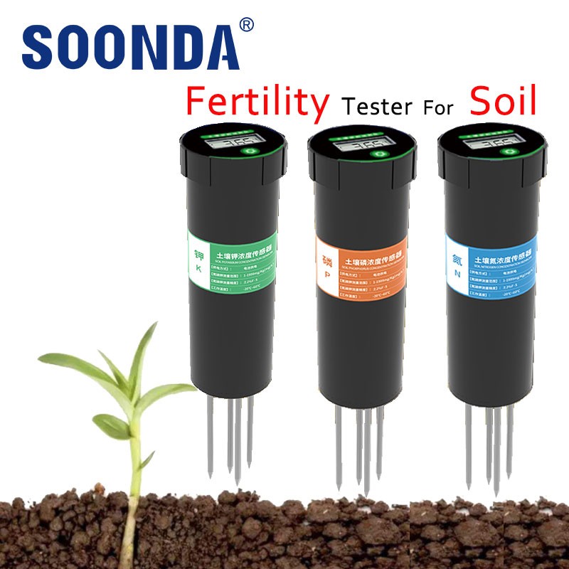 Original Digital Soil Tester for Soil Nitrogen, Phosphorous, Potassium, PH, Humidity, Temperature, Humidity, Conductivity Rapid Detector