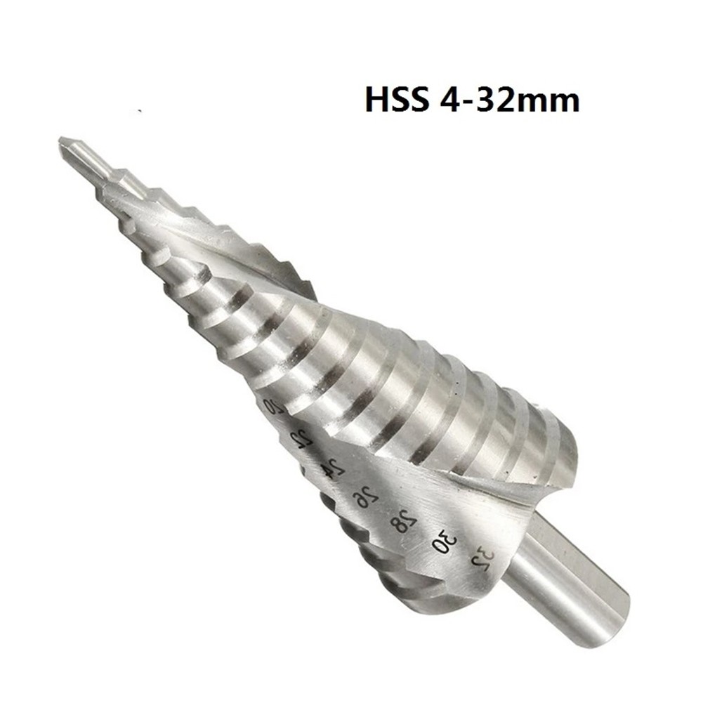 1pc 4-32mm HSS Titanium Coated Step Drill Bit Drill Power Tools Metal High Speed ​​Steel Wood Hole Cutter Step Cone Drill