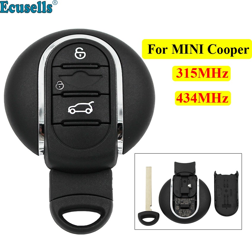 New 3 Buttons Smart Remote Car Key Fob 315MHz 434MHz for BMW Mini Cooper 2015 2016 2017 2018 with Emergency Key Blade