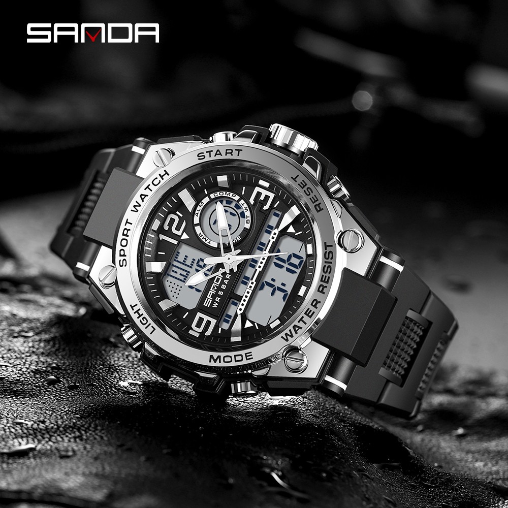 SANDA Relogio Masculino Sports Watches Men Luxury Brand Military Quartz Watch Men Waterproof S Shock Male Clock