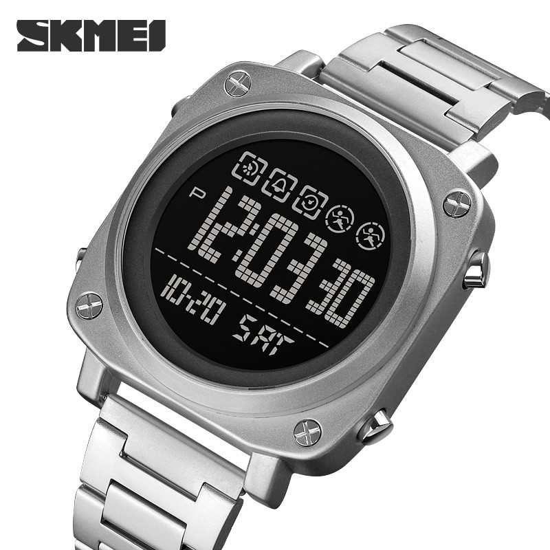 SKMEI 2021 Men's Electronic Watch Fashion Led Date Stopwatch Casual Sports Wristwatch Male Electric Wristwatch Men's Watches 1726