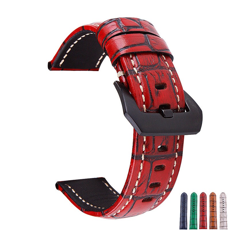 Men's Retro Watchband Soft Calf Genuine Leather Watch Strap 20mm 22mm 24mm 26mm Watch Band Accessories Cowhide Handmade Wristband