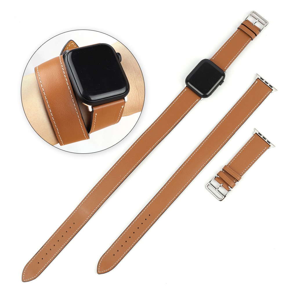 Genuine Watch Band 42mm 44mm Double Round Watch Strap Long Replacement for Apple Iwatch Series SE 6 5 4 3 2 1