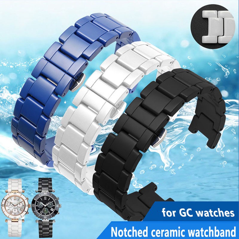 High quality ceramic bracelet for GC watches, ceramic serrated bracelet, fashion