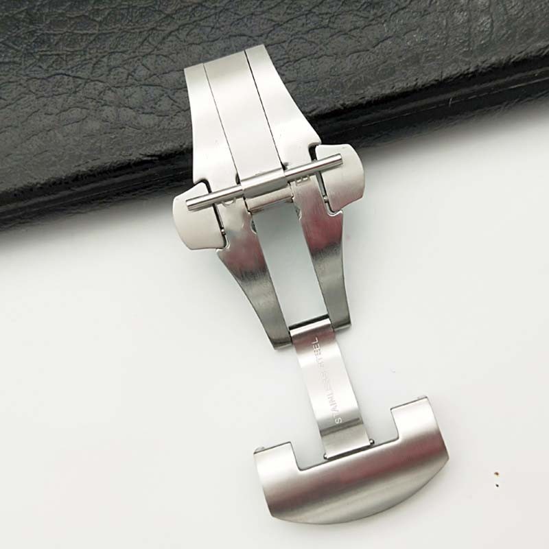 22mm 316L Stainless Steel Matte Folding Clasp Replacement Bracelet Buckle For Panerai 24mm Watch Strap Watches Accessories