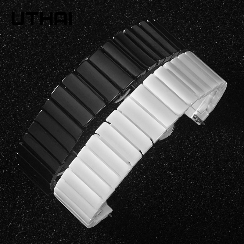 U Thai C03 Ceramic 20/22/24mm Watch Strap Strap for Samsung Watch High Quality Ceramic Strap for Apple Watch 1/2/3/4/5