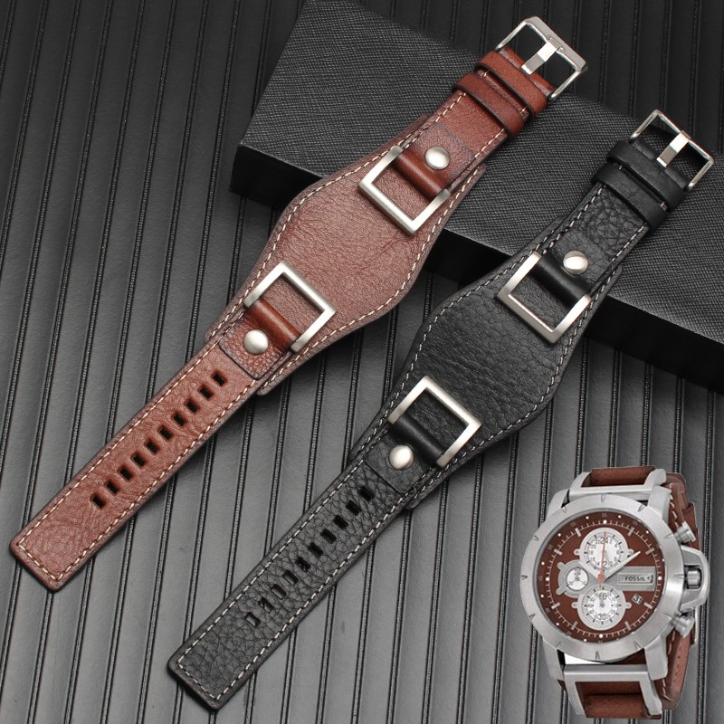 Genuine leather for Fossil JR1157 watch band accessories vintage style strap with high quantity stainless steel joint 24mm