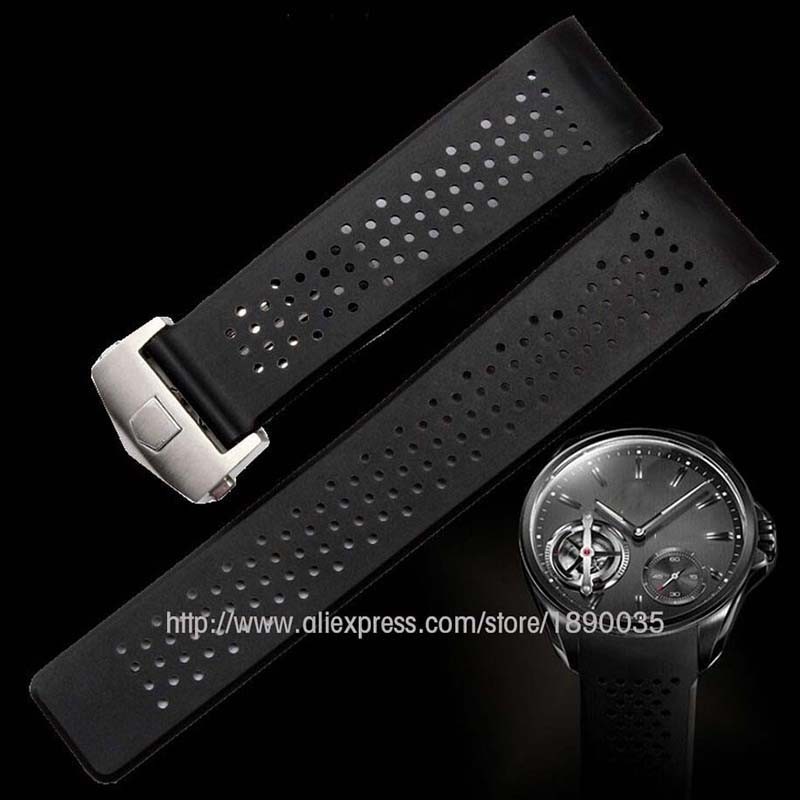 Breathable Wrist Straps, Elastic, With Stainless Steel Deployment Buckle, For Swimming, 22mm, 24mm