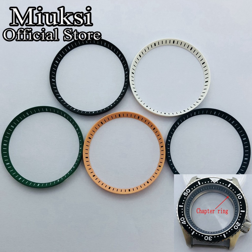 30.3mm chapter ring black blue green white orange watch case chapter ring